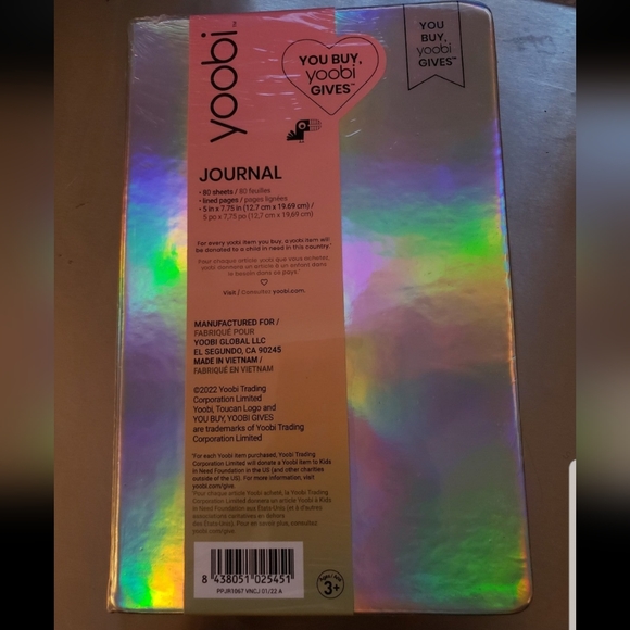 Yoobi | Office | Yoobi Silver Holographic Journal 5x775 Inches | Poshmark